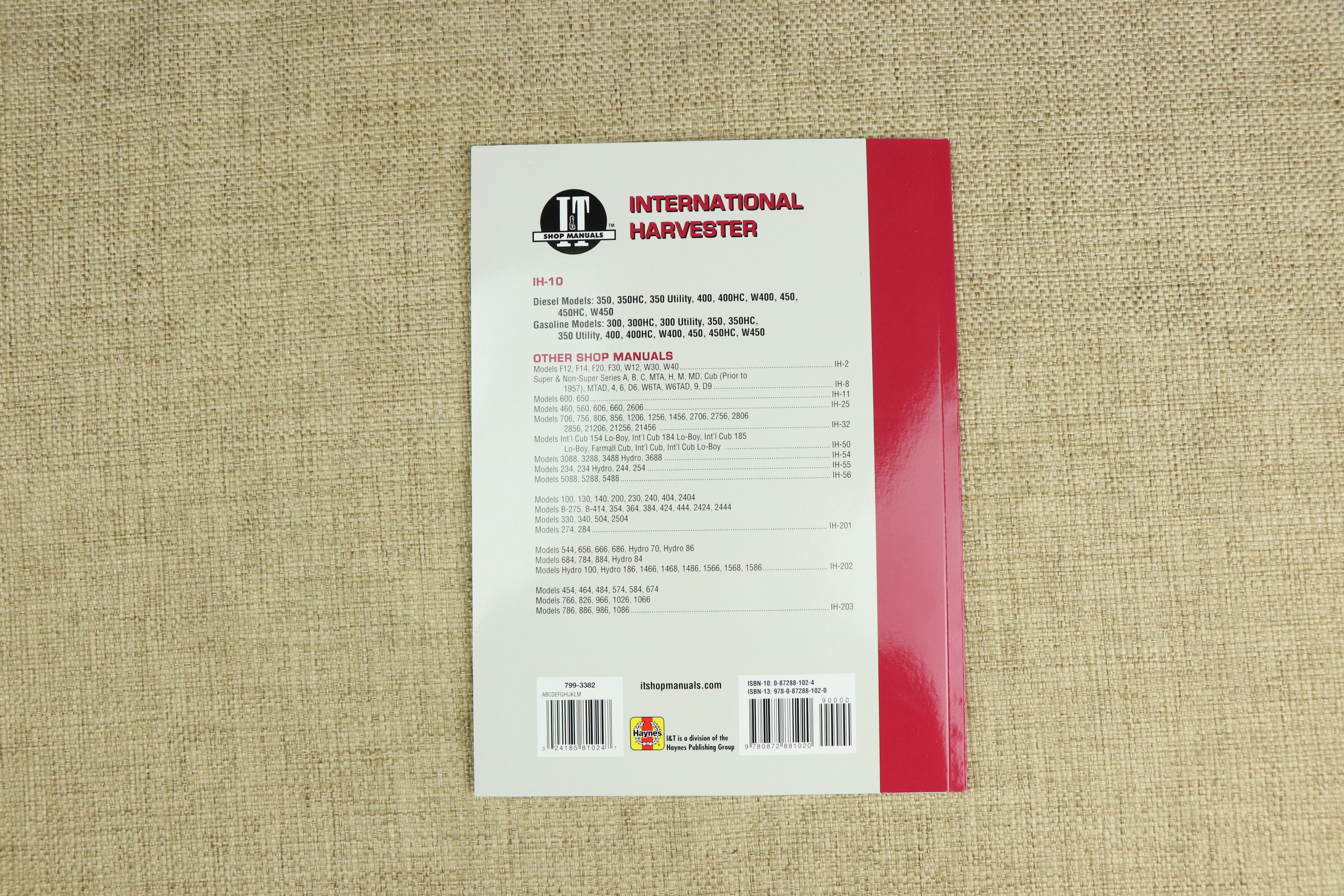 International Harvester Shop Service Manual