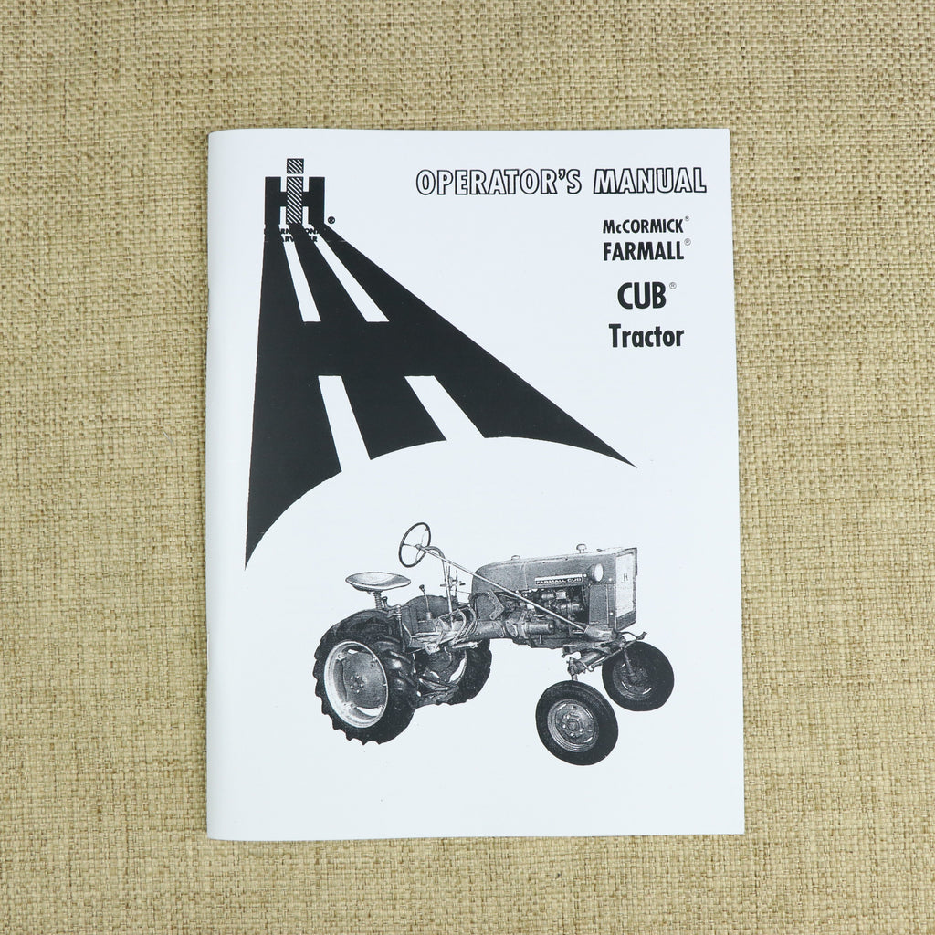 Operator's Manual for IH Farmall Cub Tractors, 1958-1964