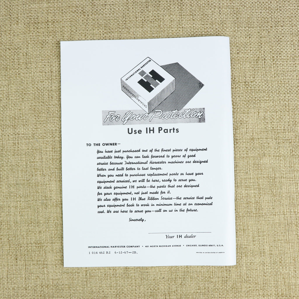 Operator's Manual for IH Farmall Cub Tractors, 1958-1964