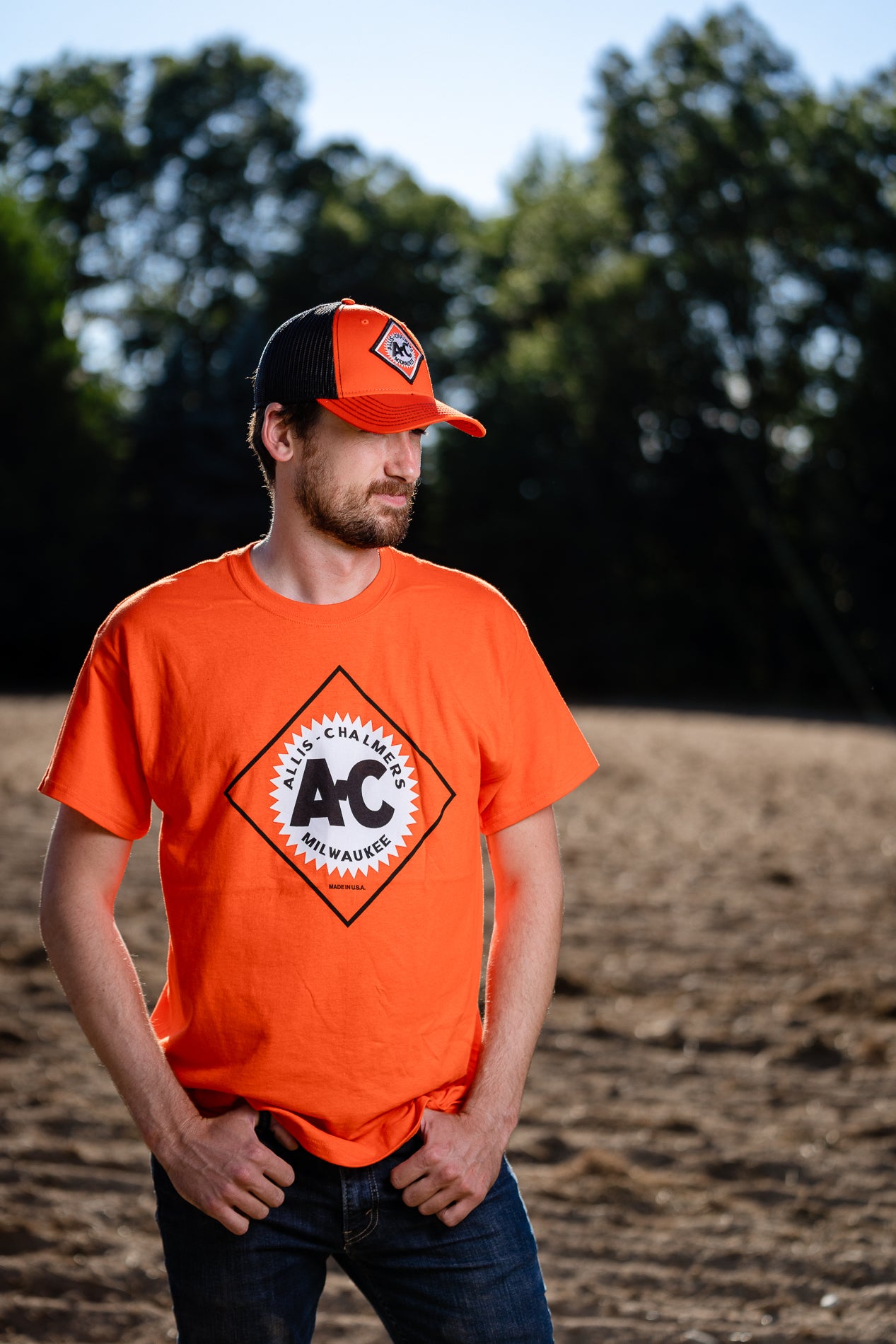 Allis Chalmers T-Shirt, Orange, Vintage AC Logo