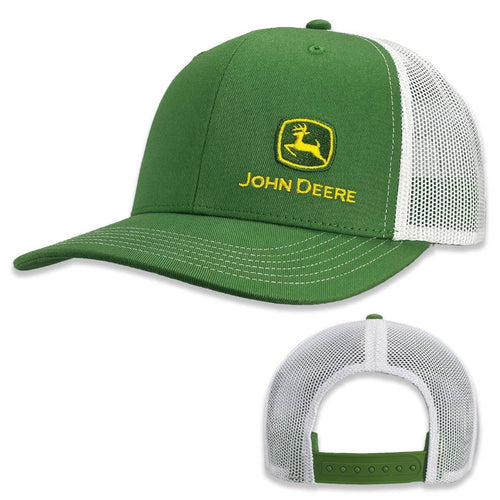 John Deere Hat, Green with White Mesh Back