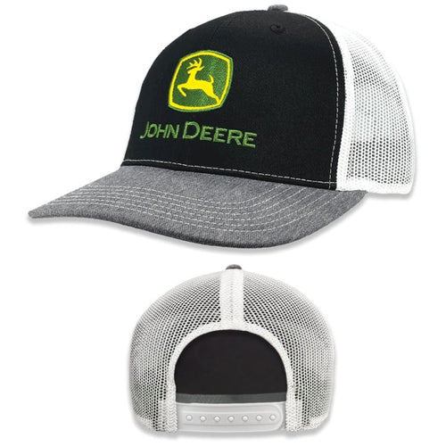 John Deere Hat, Black/White/Gray