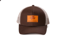 Load image into Gallery viewer, Massey Ferguson Leather Emblem Hat, Brown Mesh