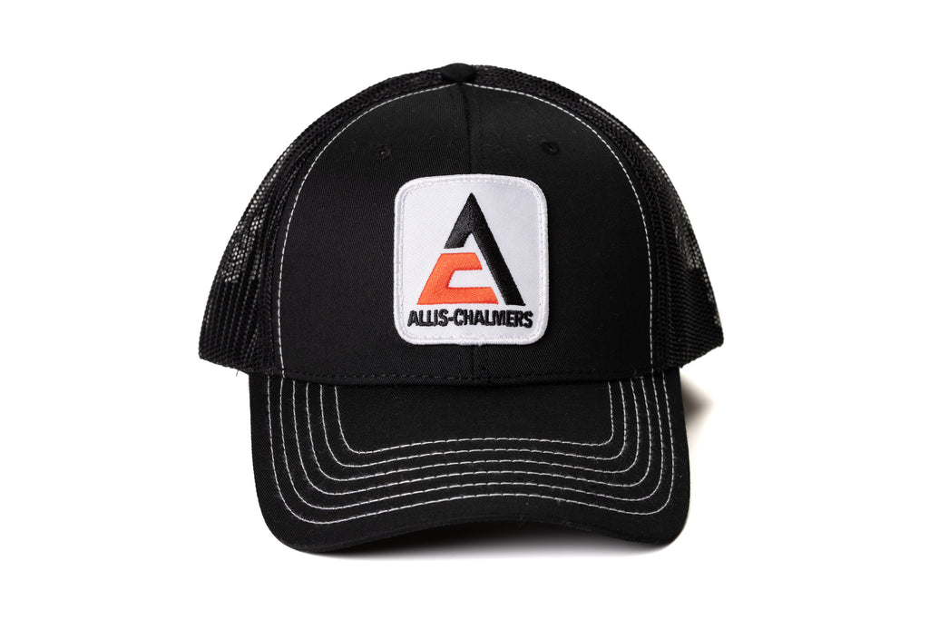 New Allis Chalmers Logo Hat, Black Mesh, Choose Adult or Youth Size