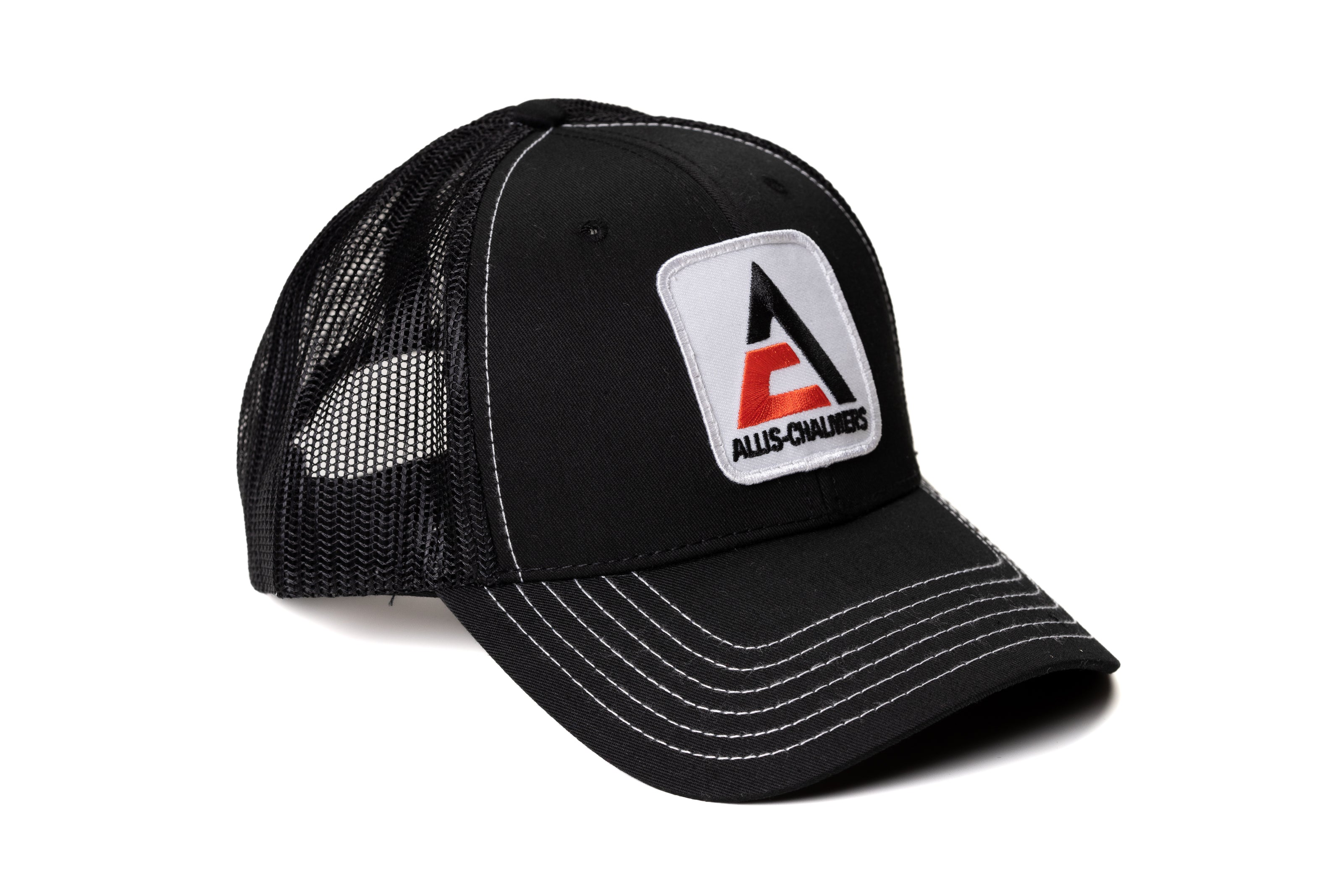 New Allis Chalmers Logo Hat, Black Mesh, Choose Adult or Youth Size