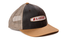 Load image into Gallery viewer, Oliver Logo Hat, Three-Digit Oval Logo, Brown Mesh