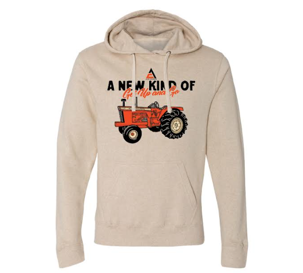 Allis Chalmers Athletic Cut Hoodie D 21 Get Up and Go J D Productions Inc