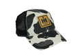 International Harvester IH Leather Emblem Hat, Cow Mesh