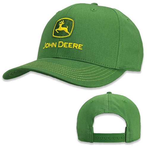 John Deere Hat, Solid Green with Green and Yellow Logo