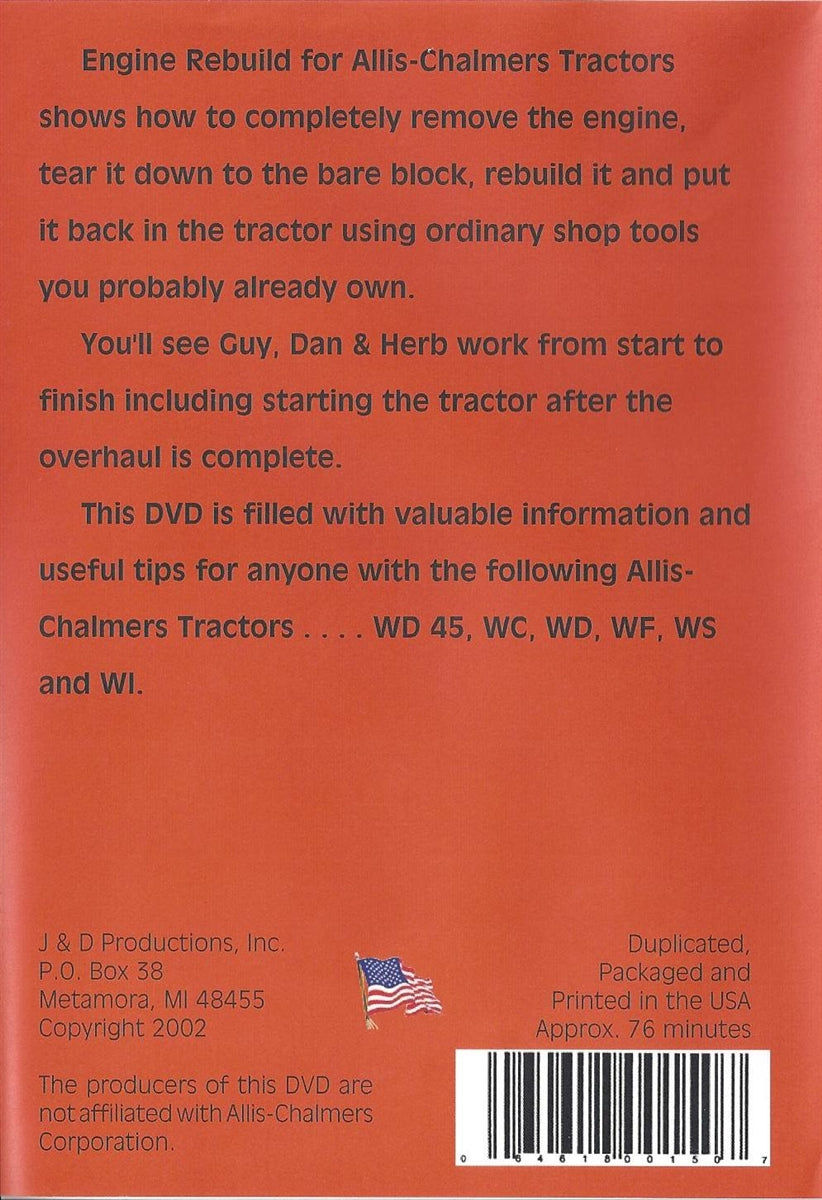 Allis Chalmers WD45 Engine Rebuild