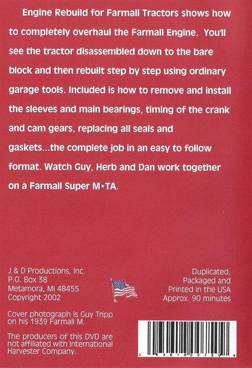 Farmall M, H, Super M, Super H Engine Rebuild
