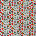 Oliver Logo Fabric, Light Gray