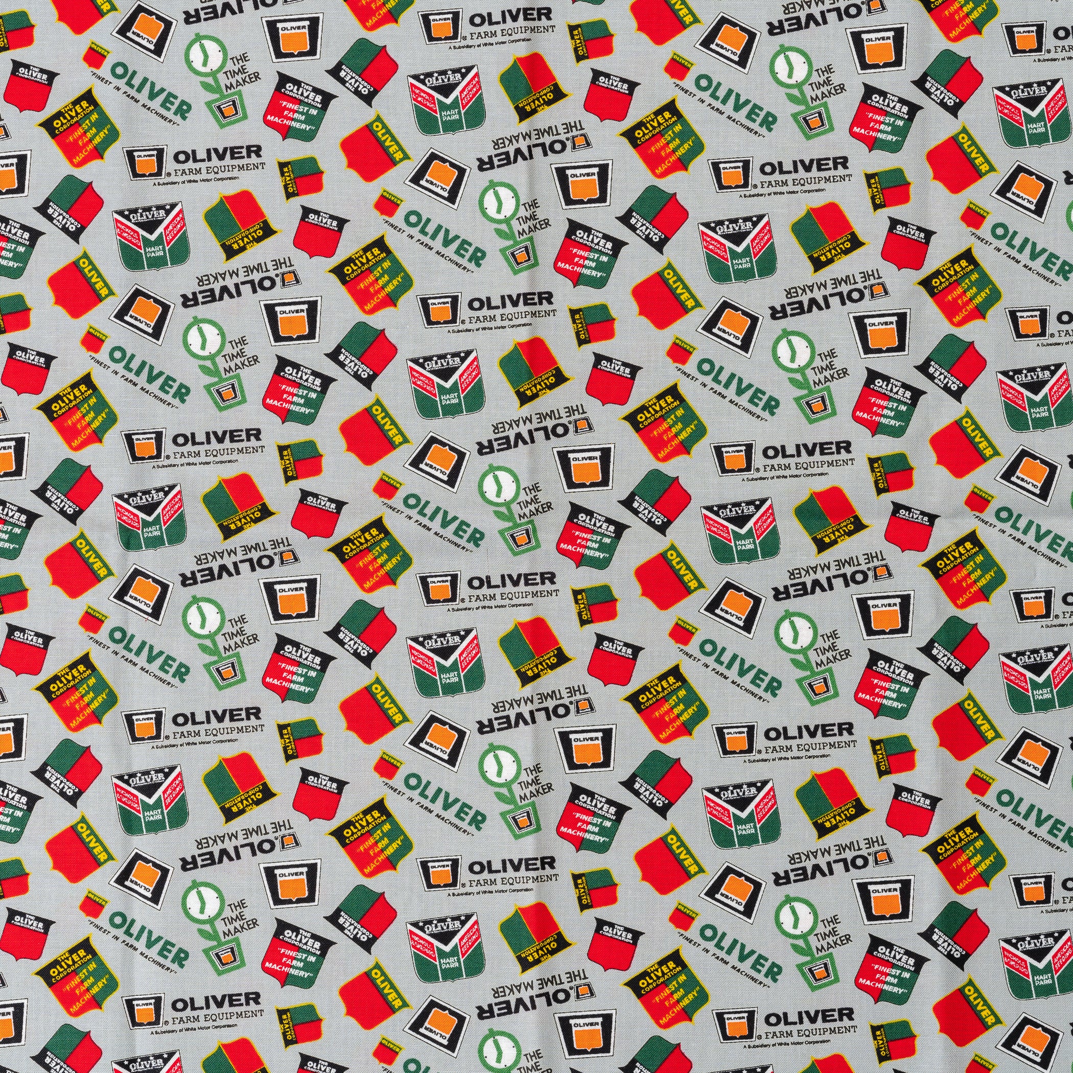 Oliver Logo Fabric, Light Gray
