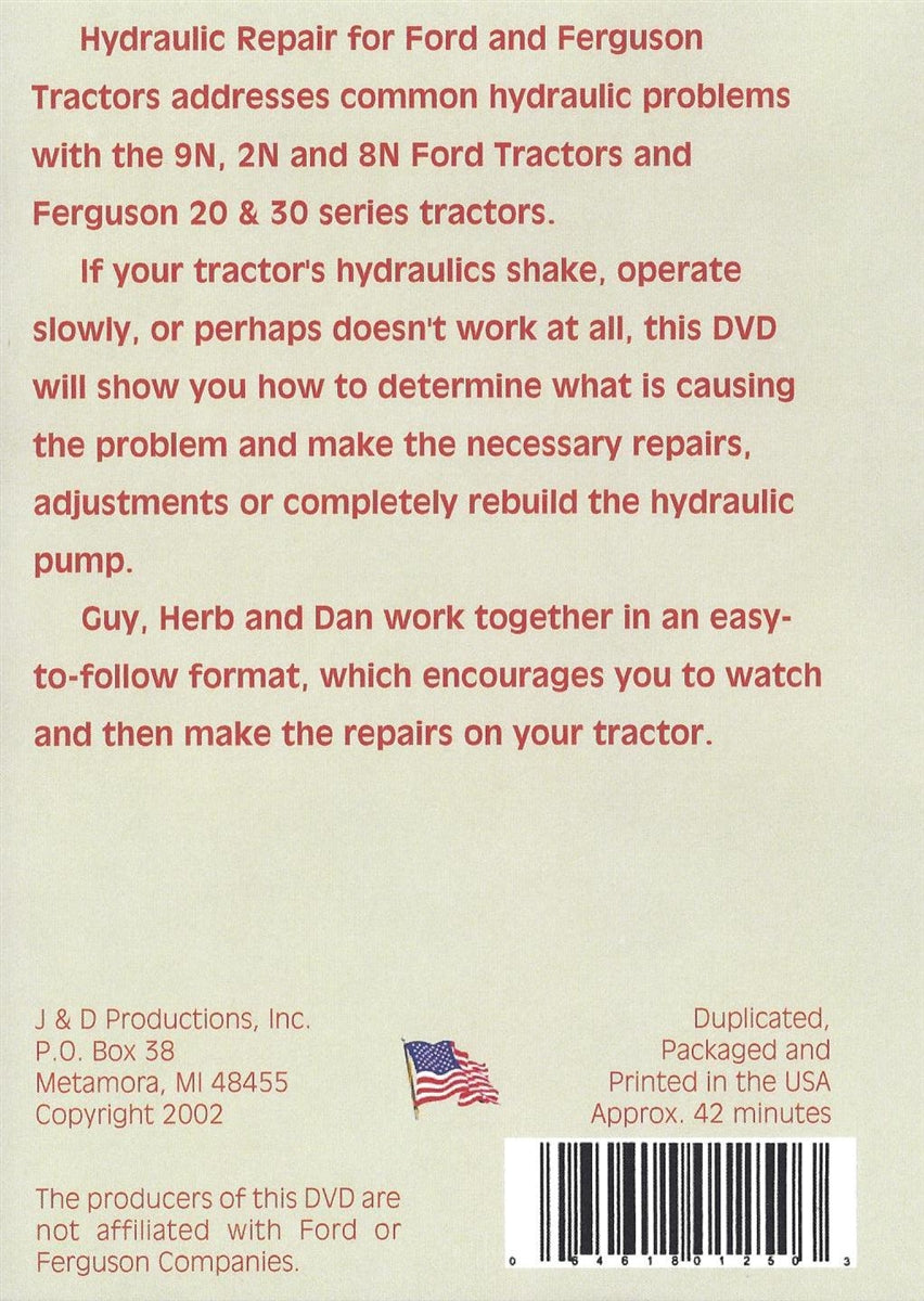 Ford 9N, 8N, 2N Hydraulic Repair