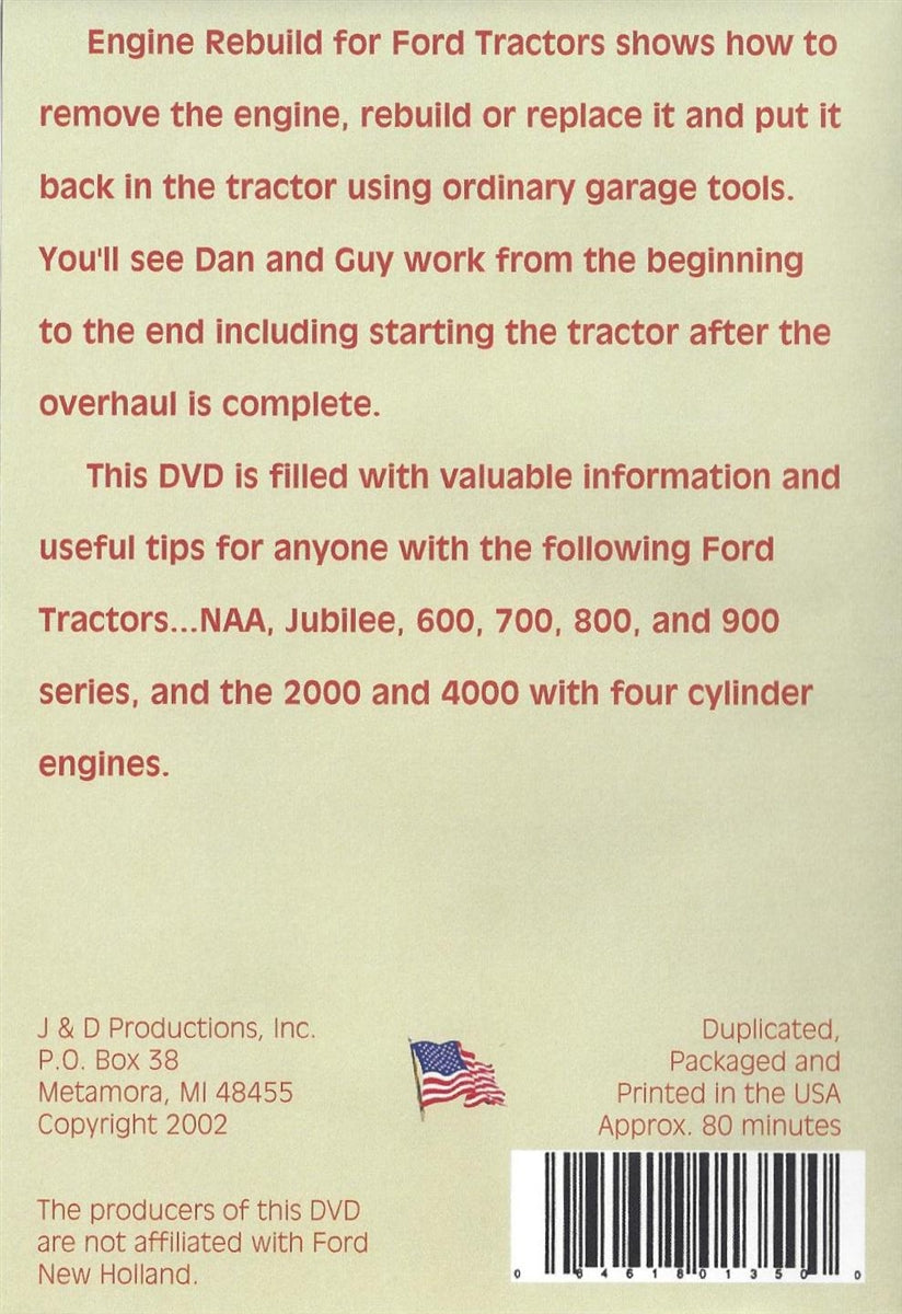 Ford Jubilee, 600-900 Series Engine Rebuild