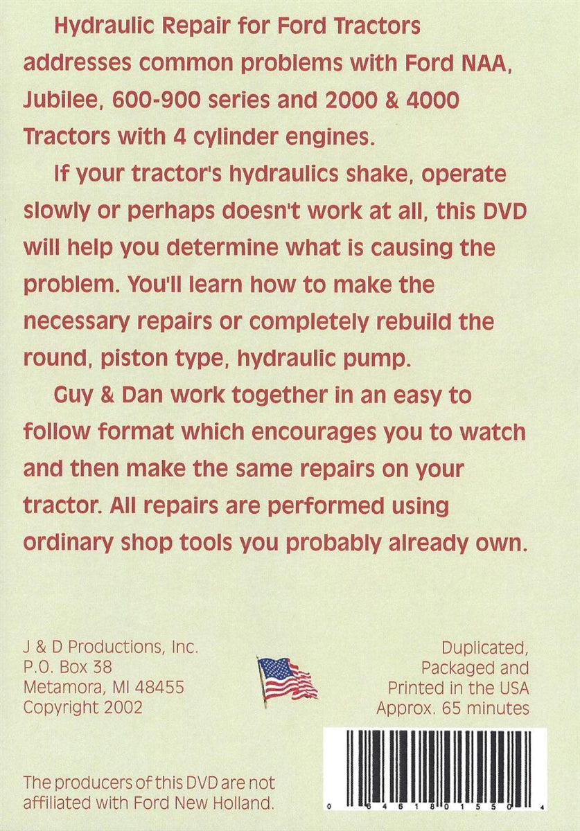 Ford Jubilee, 600-900 Series Hydraulic Repair