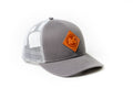 Vintage Allis Chalmers Leather Hat, Gray/White Mesh