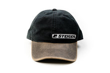 Load image into Gallery viewer, Steiger Logo Hat, Black with Oil Distressed Brim