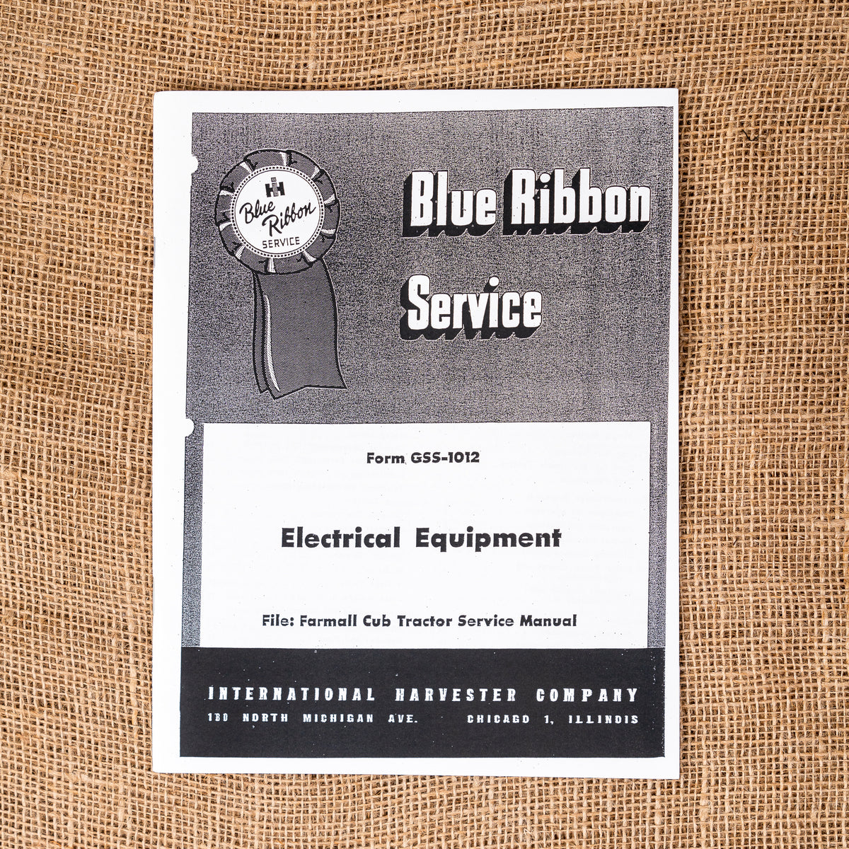 Electrical Equipment Blue Ribbon Service Manual, Farmall Cub – J&D ...
