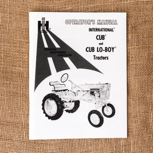 Operator's Manual for Cub and Cub Lo-Boy