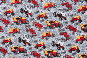 Full Bolt: Case Tractor Fabric, Gray