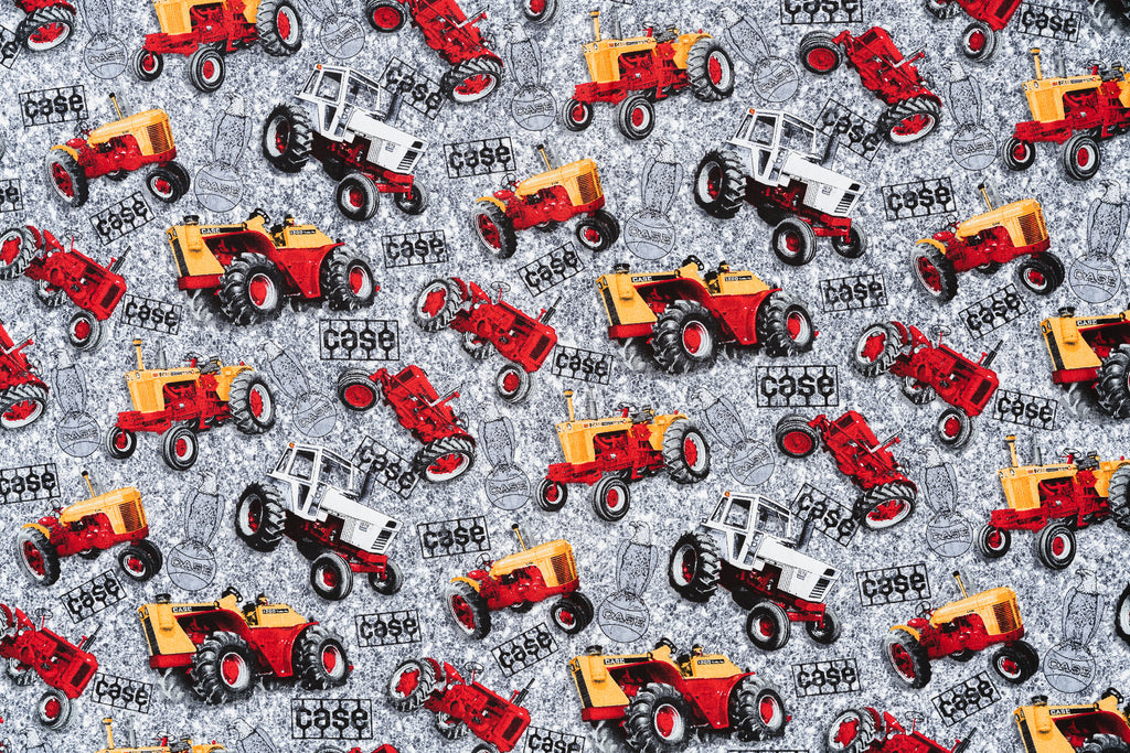 Case Tractor Crib Sheet, Gray