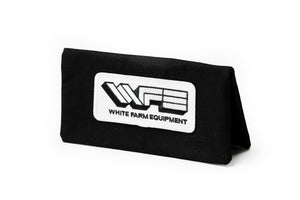 White Farm Equipment Logo Checkbook Cover