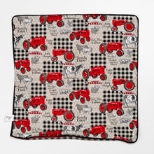 Load image into Gallery viewer, IH Farmall Tractor Pillow Cover, Antique Tractor Silhouette, Red with Black Border