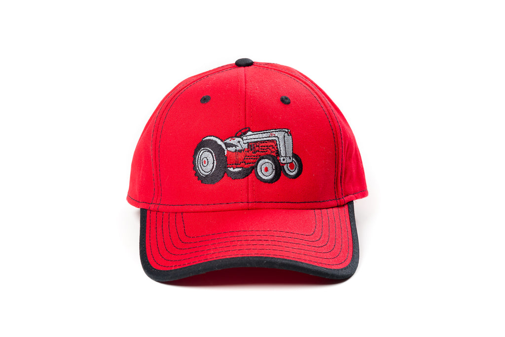 Ford Tractor Hat, Red with Black Accents