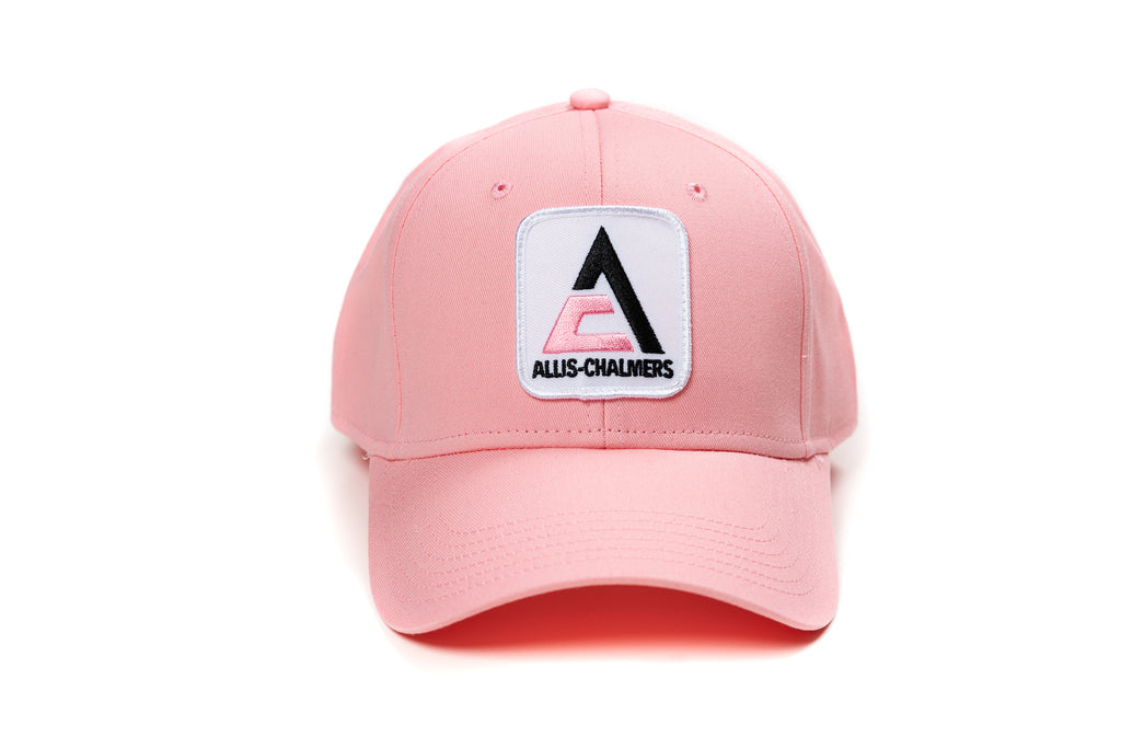 Pink Allis Chalmers Logo Hat, Solid Pink, Adult, Youth or Toddler Size