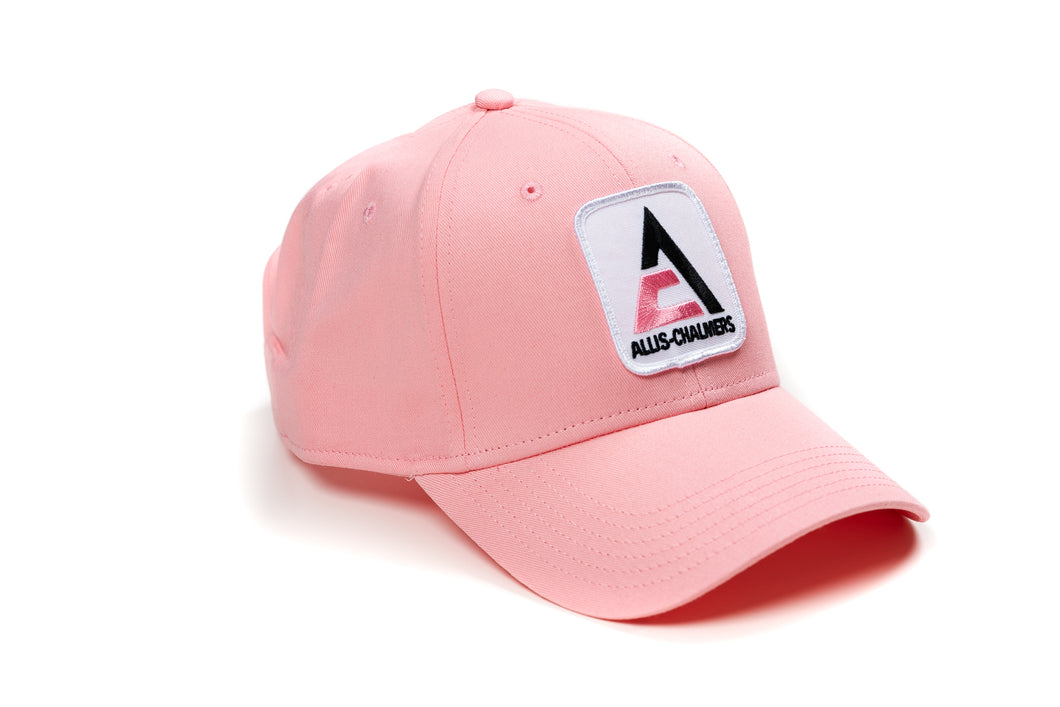 Pink Allis Chalmers Logo Hat, Solid Pink, Adult or Youth Size