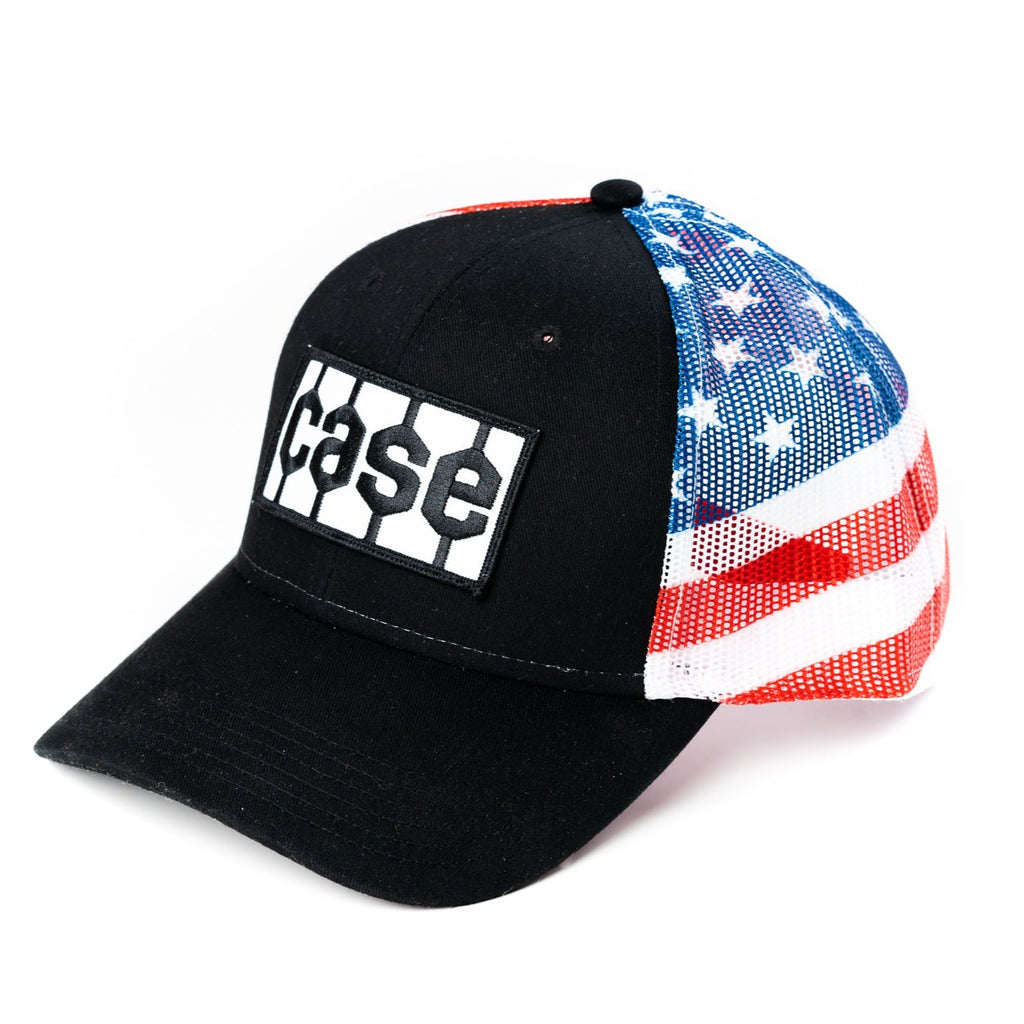Case Tread Logo Hat, Flag Mesh
