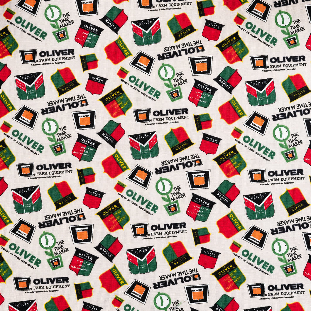 Oliver Logo Fabric, Cream