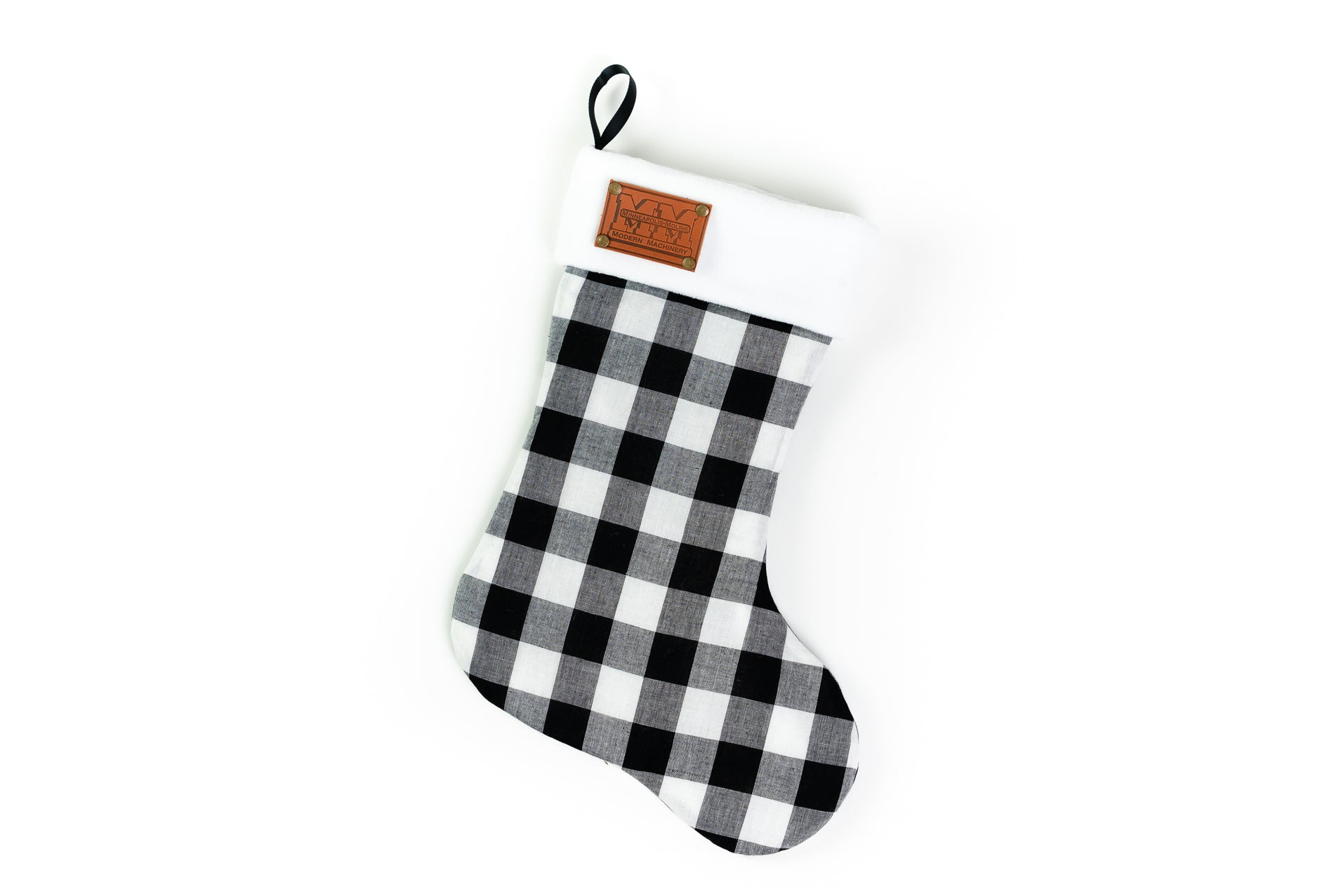 Minneapolis Moline Logo Christmas Stocking, Plaid