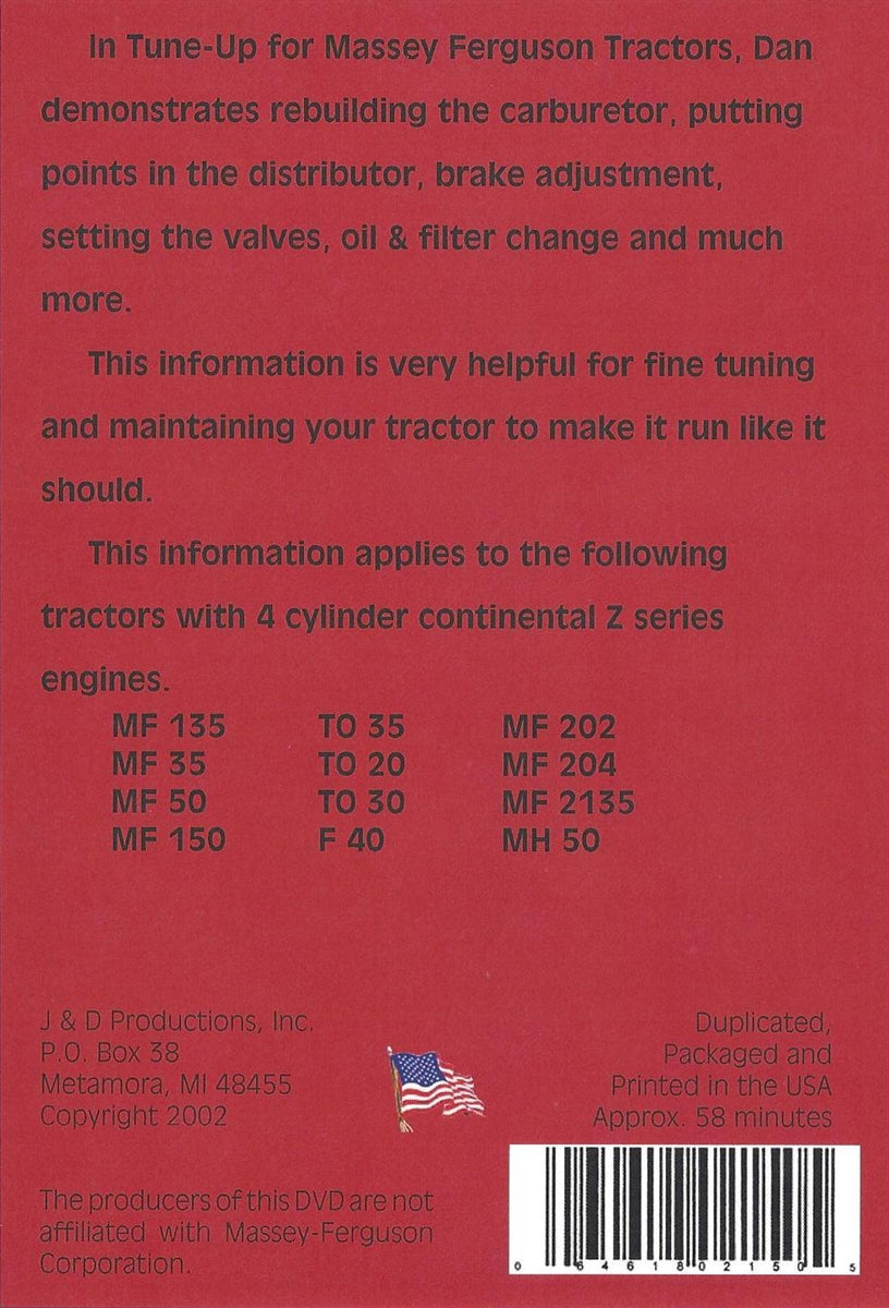 Massey Ferguson 135, 35 Continental Tune-Up