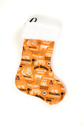 Allis Chalmers Christmas Stocking, Orange, Farmhouse Print