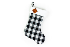 Allis Chalmers Christmas Stocking, Plaid with Vintage Leather Emblem