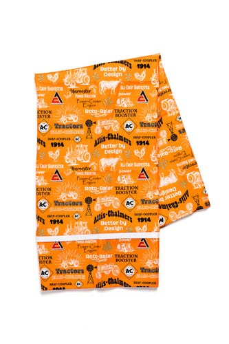 Allis Chalmers Tractor and Logo Pillow Case, Orange