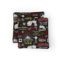 IH Farmall Tractor Pot Holders, Set of Two, Black and White Words