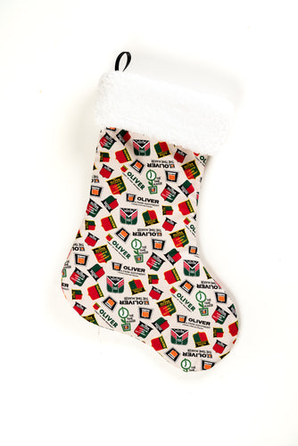 Oliver Logo Christmas Stocking, Cream