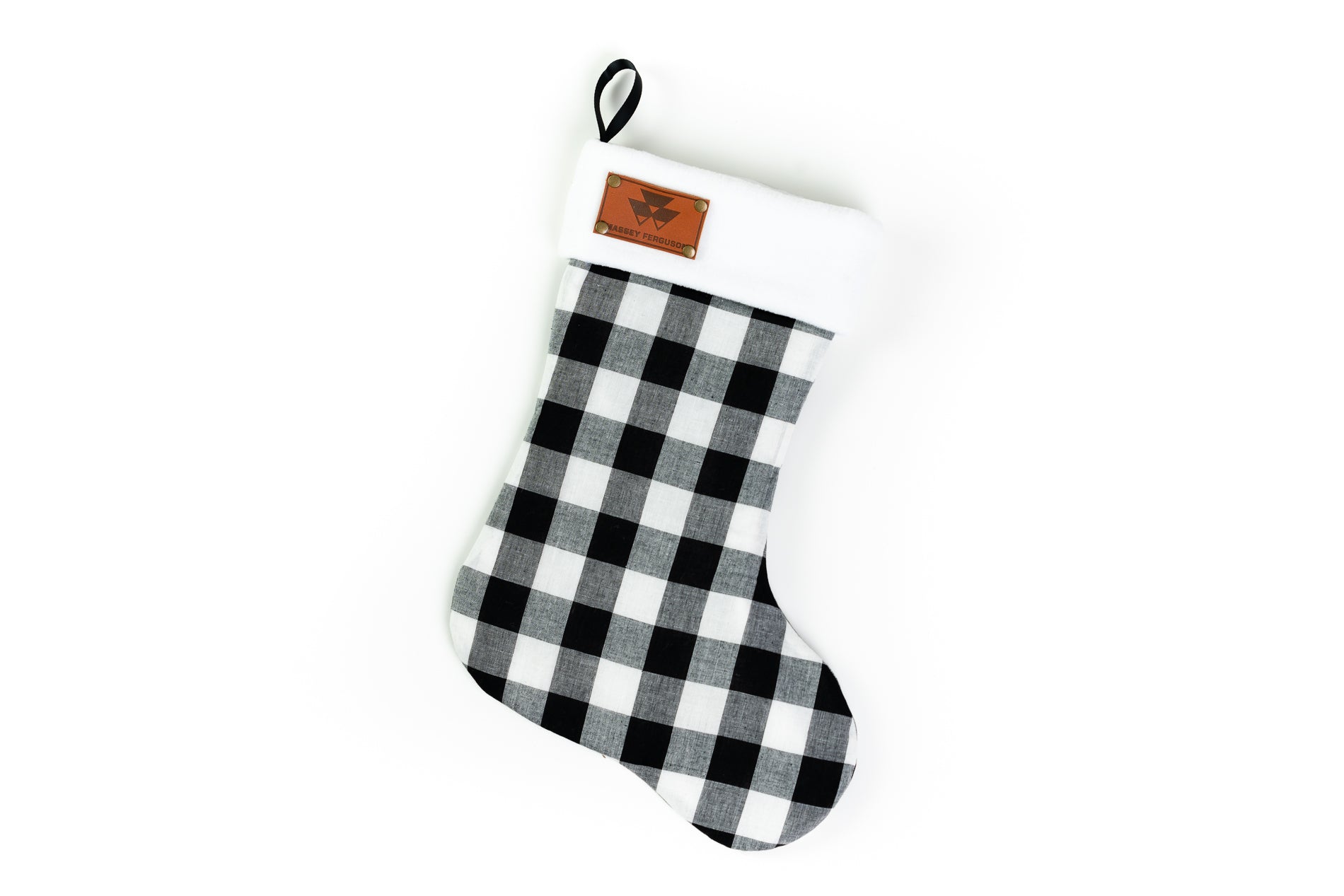 Massey Ferguson Logo Christmas Stocking, Plaid