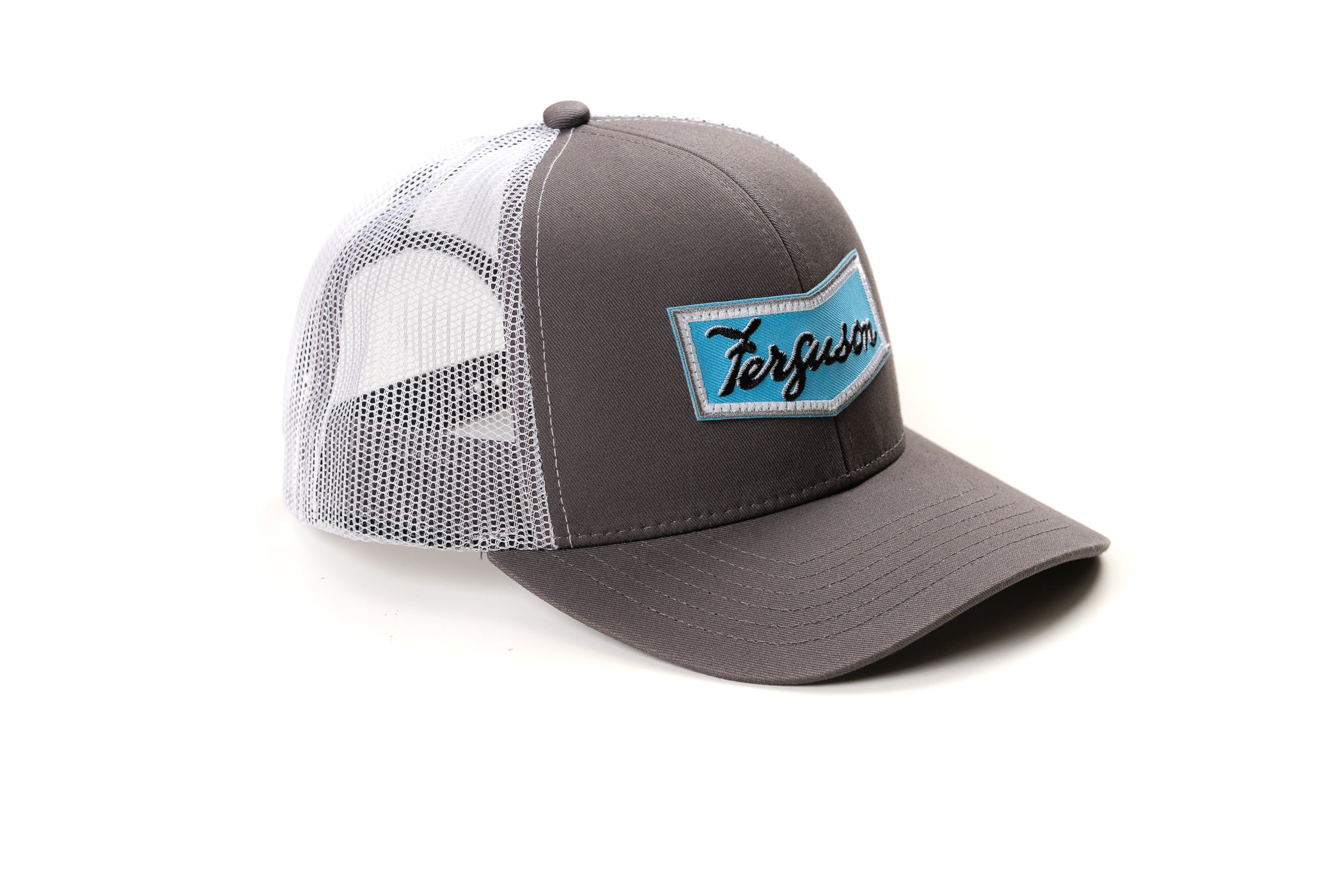 Ferguson Chevron Emblem Hat, Gray with White Mesh