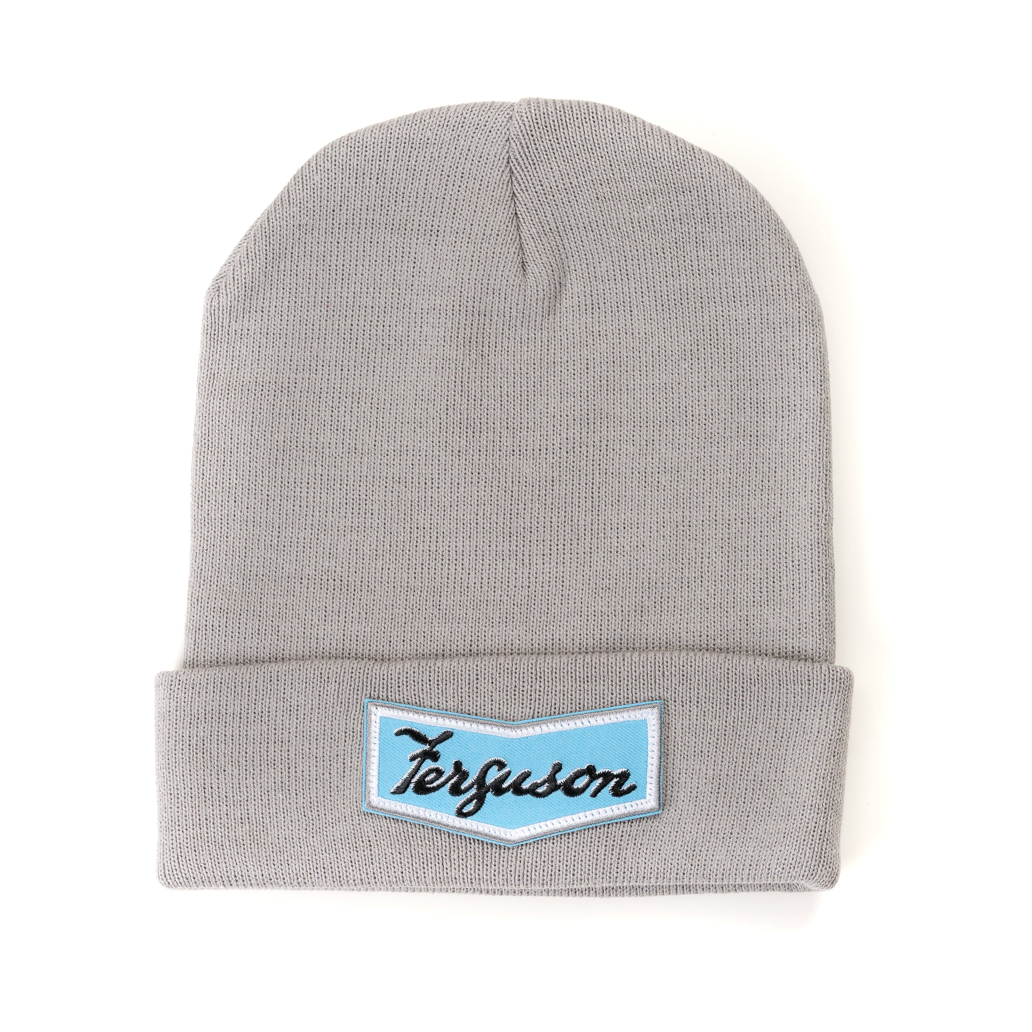 Ferguson Chevron Emblem Hat, Gray Knit Beanie