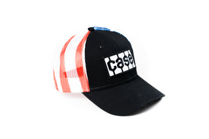 Case Tread Logo Hat, Flag Mesh
