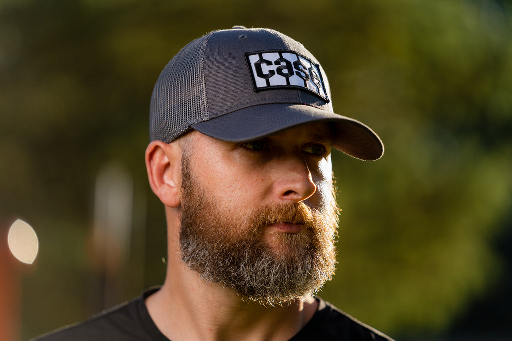 Case Tire Tread Logo Hat, Gray Mesh