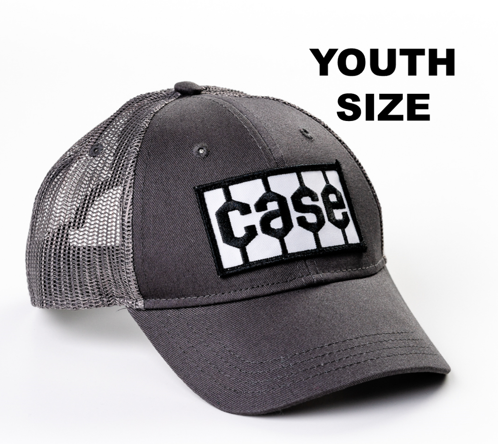 Case Tire Tread Logo Hat, Gray Mesh, Youth Size