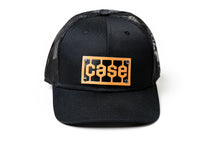 Load image into Gallery viewer, Case Tread Logo Leather Emblem Hat, Black Mesh