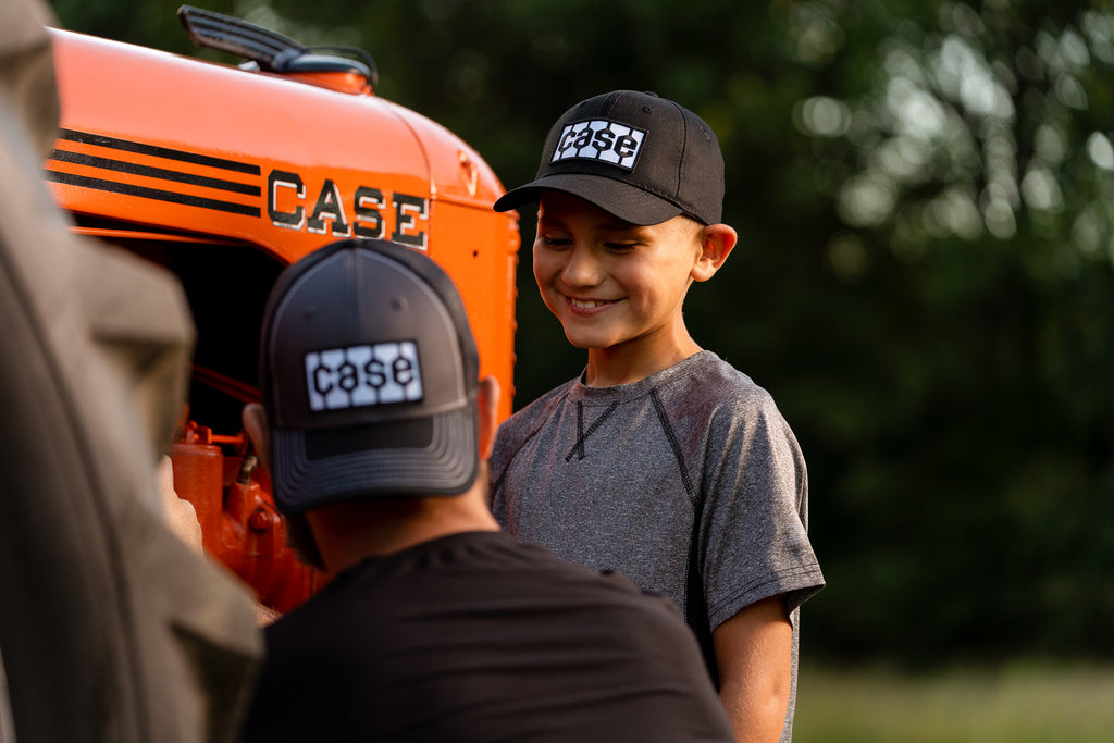 Case Tire Tread Logo Hat, Black, Youth Size