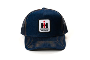 International Harvester IH Logo Hat, Denim Trucker