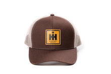 Load image into Gallery viewer, IH Leather Emblem Hat, Brown with Tan Mesh Back